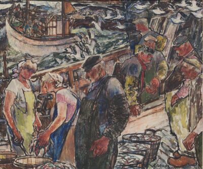 Eerik Haamer. Kalasadam. 1950. Õli, lõuend. 100 x 120 cm. Alghind: 22000 €