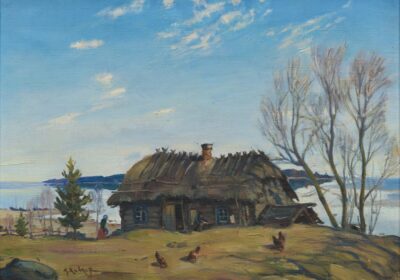 Aleksander Kulkoff. Maja mere ääres. 1920. aastate lõpp -1930. aastad. Õli, lõuend. 45,1 x 61,6 cm. Alghind: 7000 €