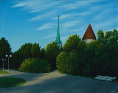 Toomas Vint. Park Tallinnas. 1985. Õli, lõuend. 55 x 70 cm. Alghind: 9000 €