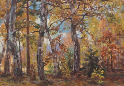 Richard Sagrits. Sügisesed kased. 1956. Õli, papp. 34,6 x 48,8 cm. Alghind: 3900 €