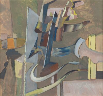 Ado Vabbe. Abstraktsioon. 1950. aastad. Õli, paber. 46,5 x 50 cm. Alghind: 19000 €
