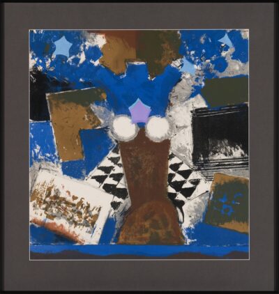 Alo Hoidre. Muusa. 1991. Värviline lito, serigraafia, paber. Lm=km 57,5 x 55 cm. Alghind: 1400 €