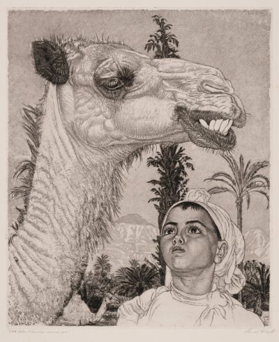Eduard Wiiralt. Berberi tüdruk kaameliga. 1940. Pehmelakk, paber. Lm 67 x 56 cm. ; Plm 47,7 x 39,2 cm. Alghind: 4500 €