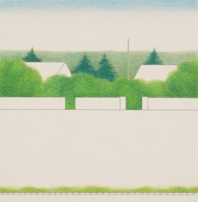 Mare Vint. Kodu. 1973. Värviline pliiats, tušš, paber. Lm 36,2 x 35,3 cm. Alghind: 1000 €