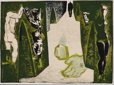 Renaldo Veeber. Üksi. 1976. Värviline lito, paber. Km 63,5 x 86,8 cm. Alghind: 1600 €