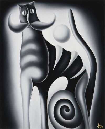 Indrek Aava. Kass. 2007. Õli, lõuend. 80 x 65 cm. Alghind: 1800 €