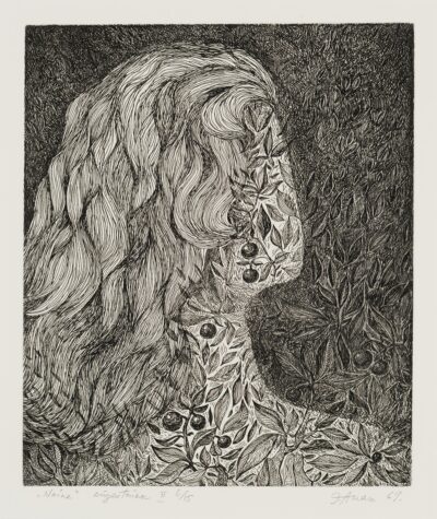 Jüri Arrak. Naine. 1969. Sügavtrükk, paber. Lm 43,6 x 36,8 cm. ; Plm 30,3 x 25,4 cm. Alghind: 1500 €