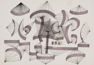 Ülo Sooster. Abstraktsed vektorid. 1961/62. Tušš, paber. 20,2 x 29 cm. Alghind: 2500 €