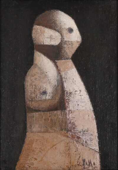 Juss Piho. "Colourless Solitude 2". Õli, lõuend. 2016.a. 30 x 22 cm.